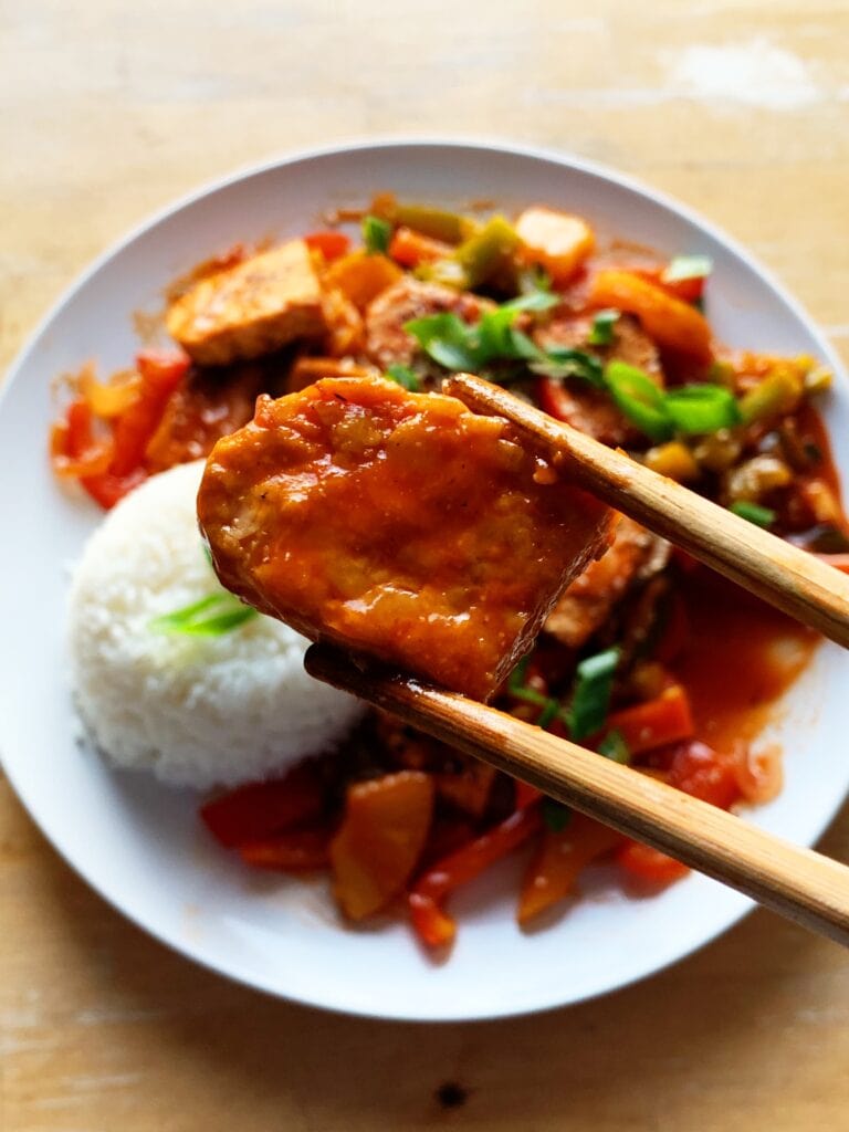 Sweet and sour tempeh 2