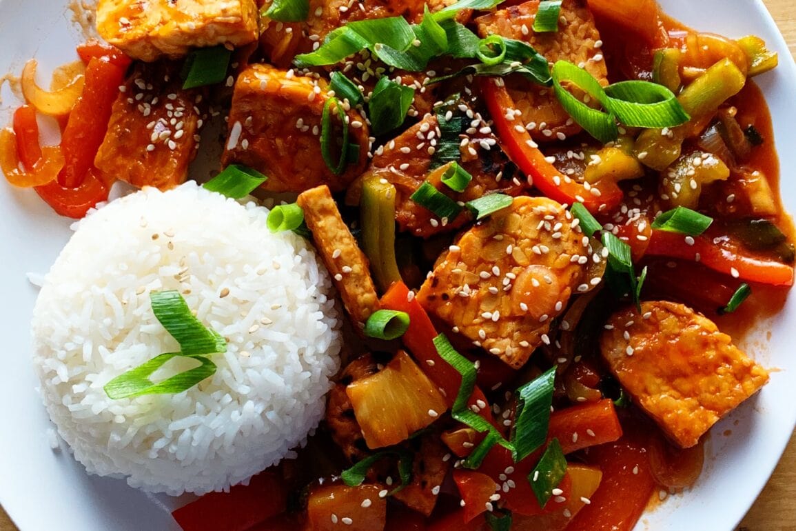 Sweet and sour tempeh - cover pic