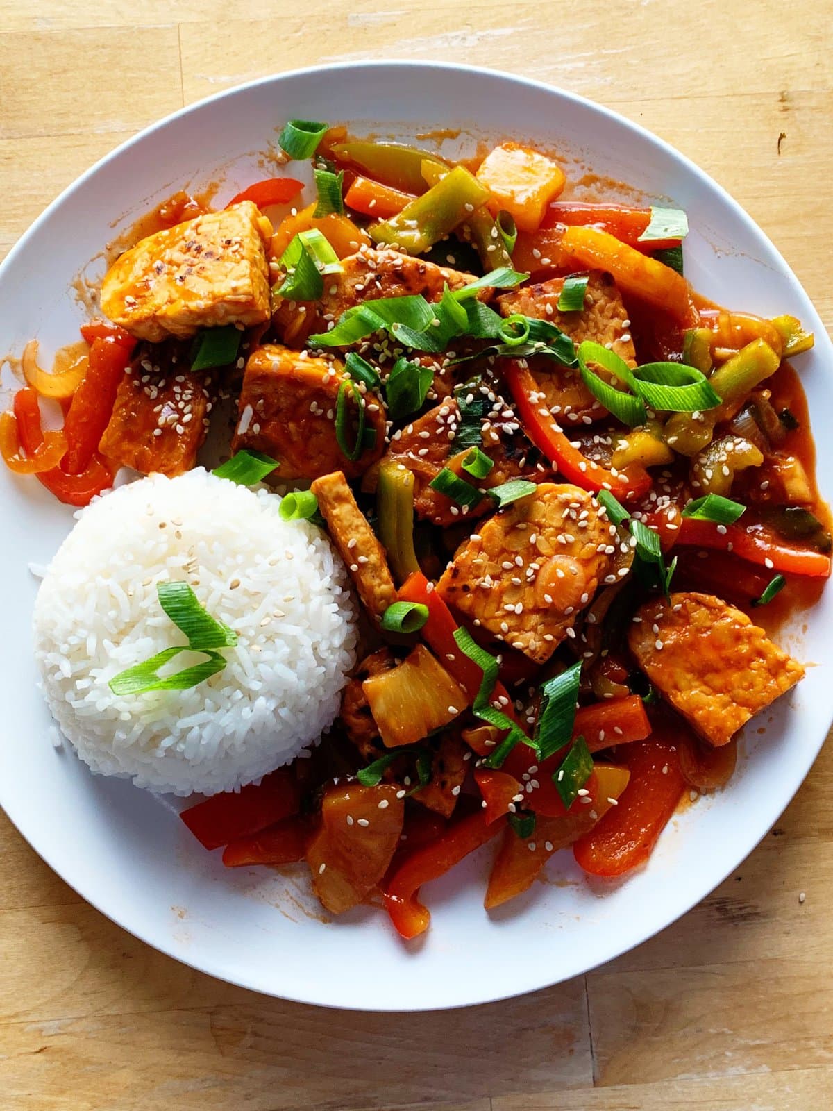 Sweet and sour tempeh - cover pic