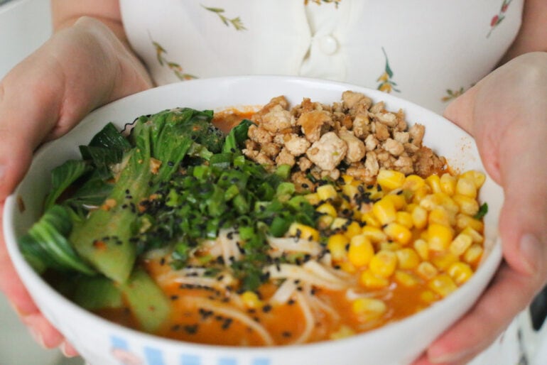 Vegan Tantanmen (Sesame Ramen with Tofu) Veggie Anh