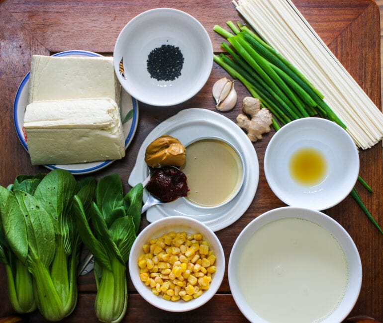 Vegan Tantanmen (Sesame Ramen with Tofu) Veggie Anh