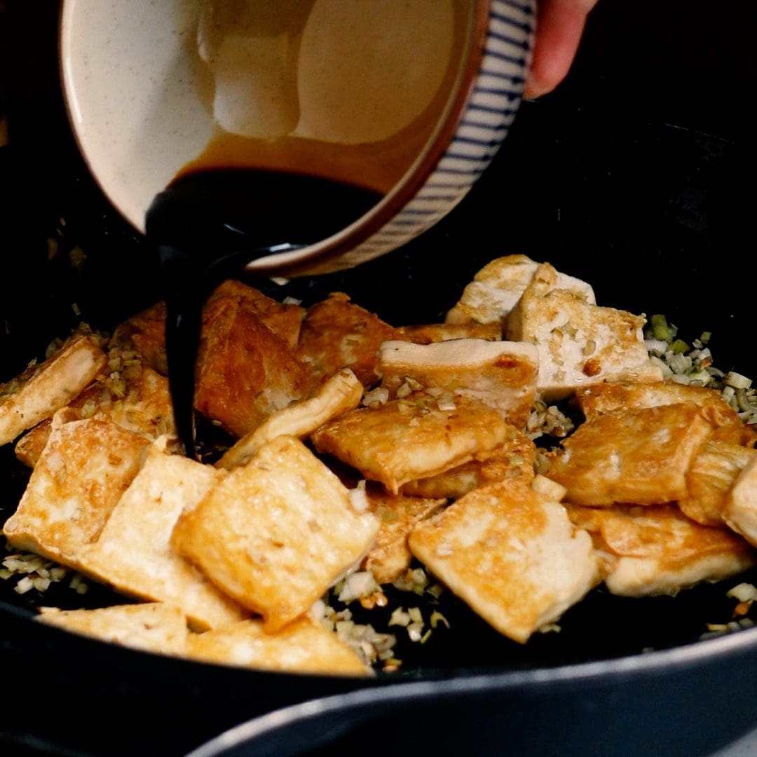 Add seasonings to the pan
