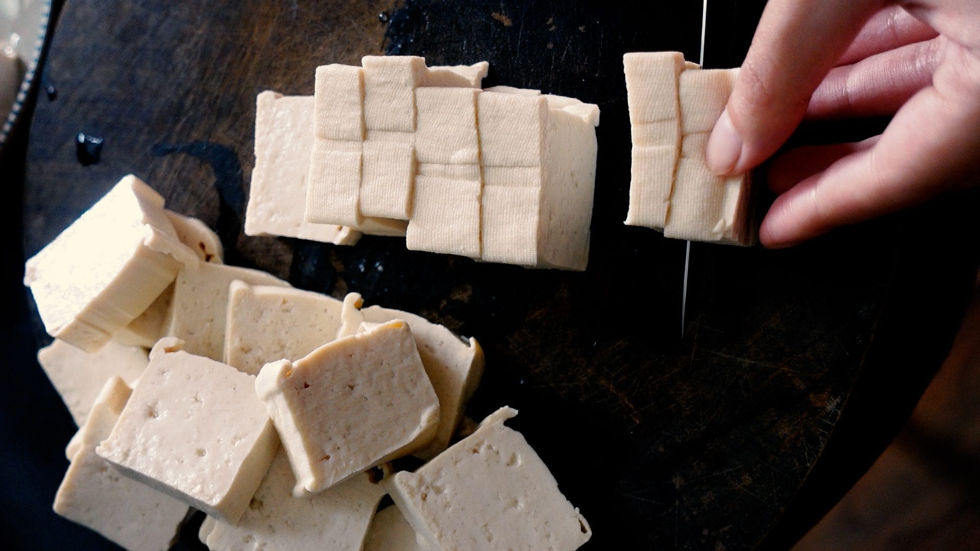 Chop the tofu