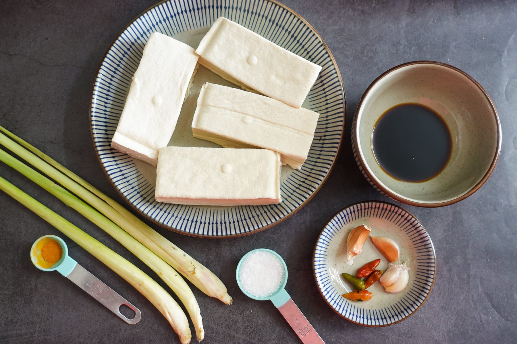 Lemongrass Tofu ingredients