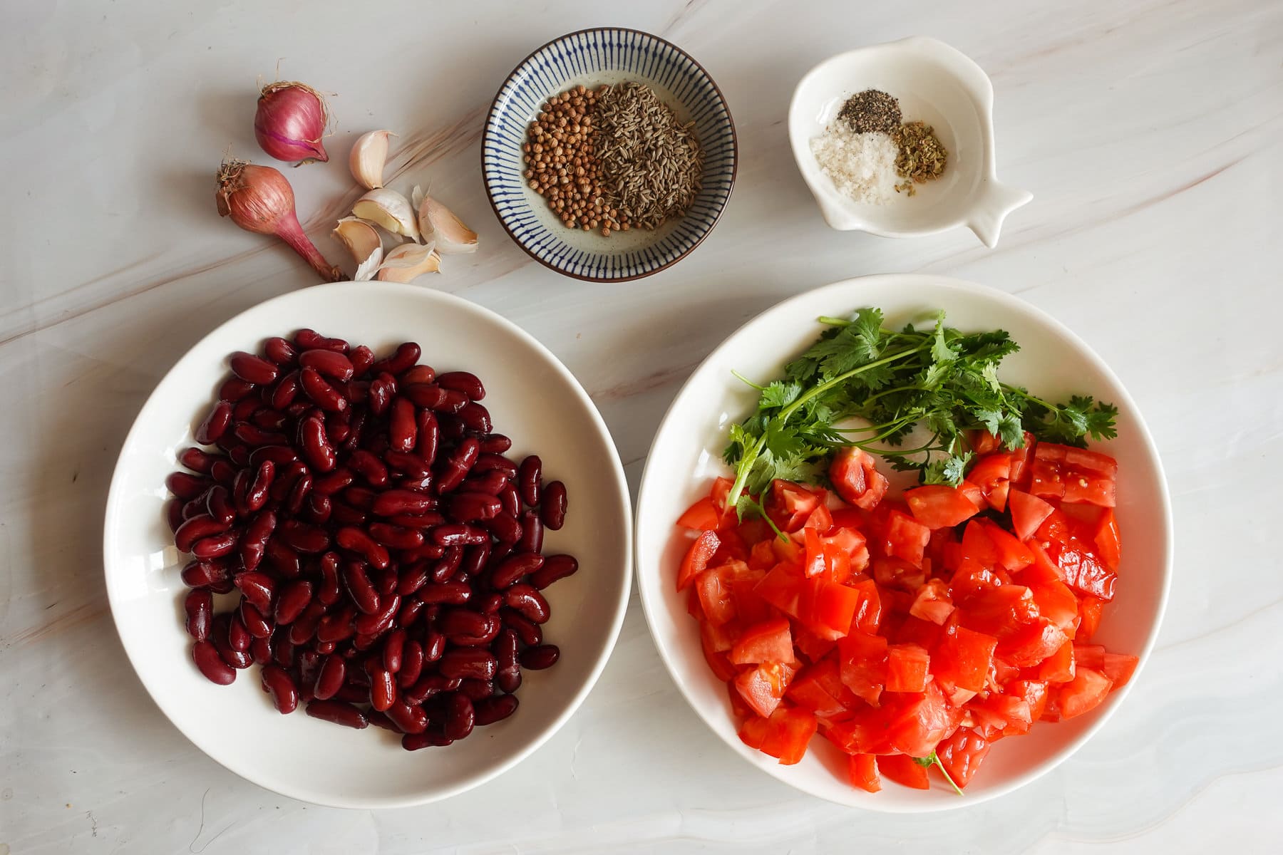 An overhead shot of Ingredients needed to make the recipe