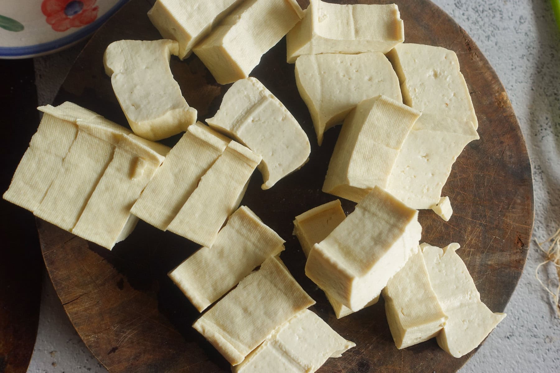 Cut your tofu into cubes