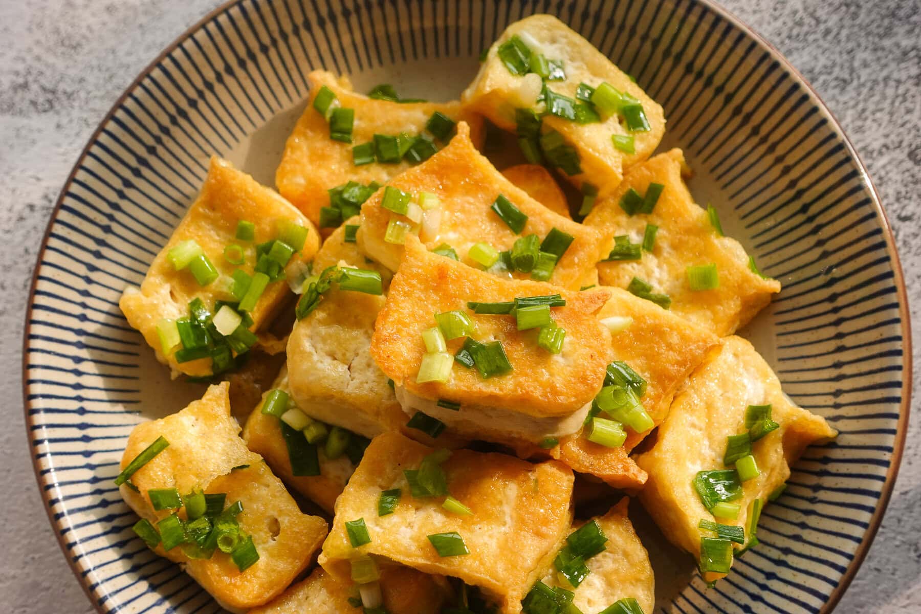 Vietnamese Fried Tofu w Scallions