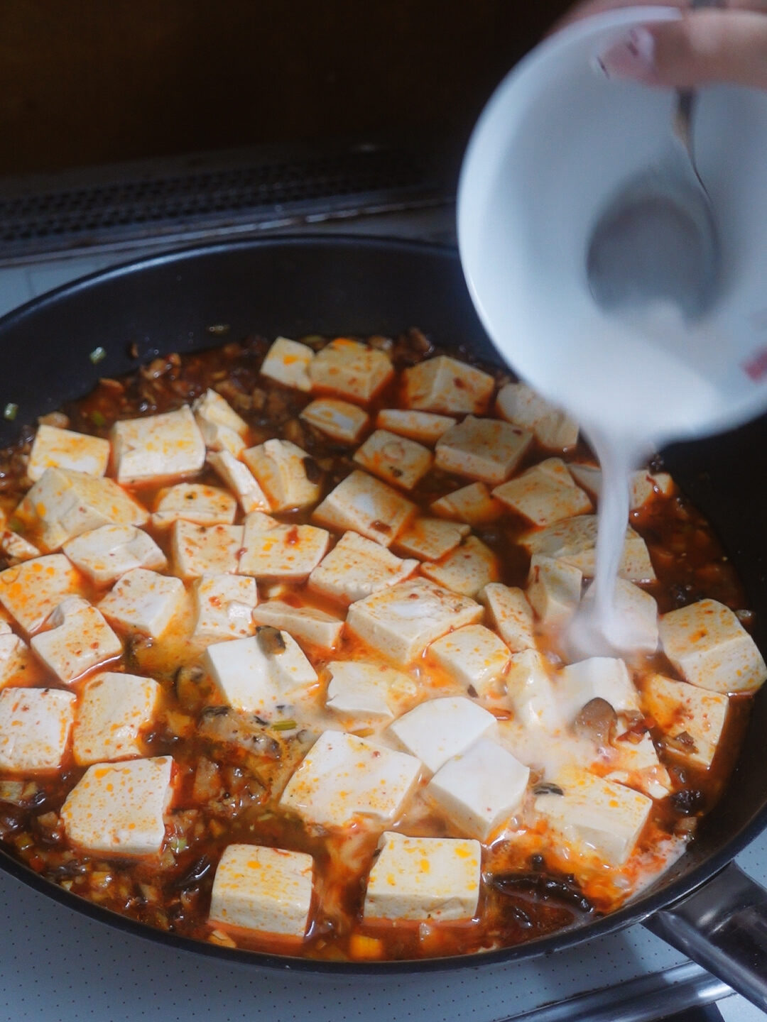 Add corn starch slurry