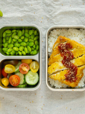 Tofu Katsu in a bento box