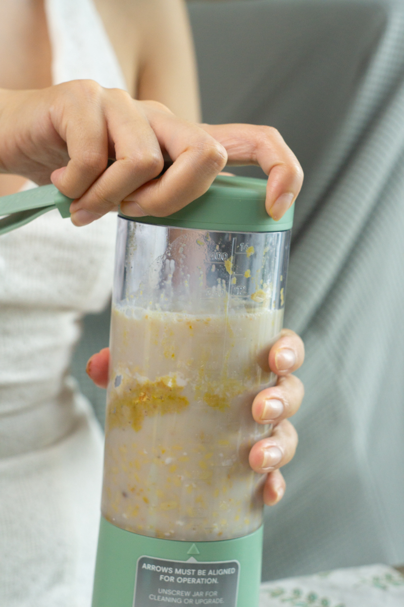 blending the mixture