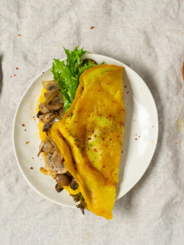 vegan mung bean omelette