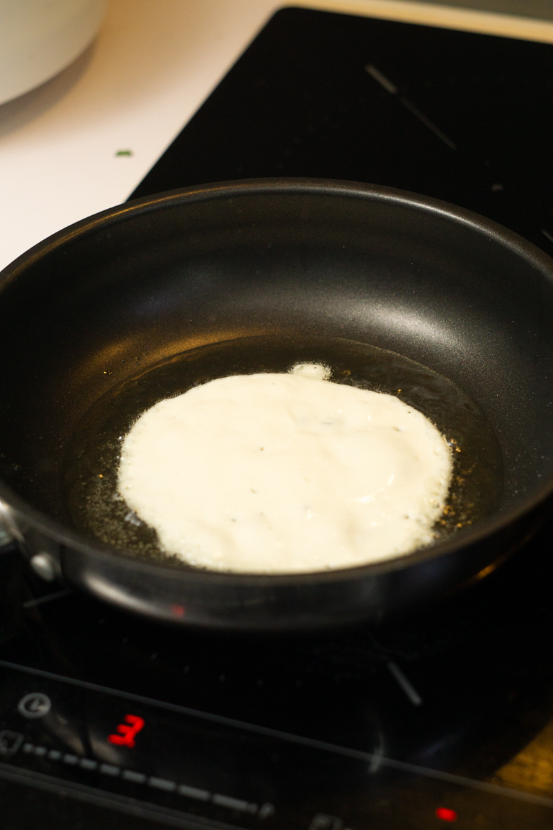 frying the egg white