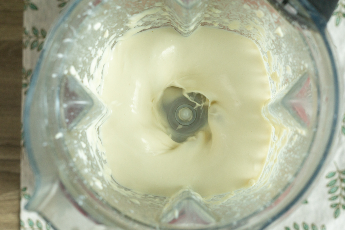 blending the egg white ingredients