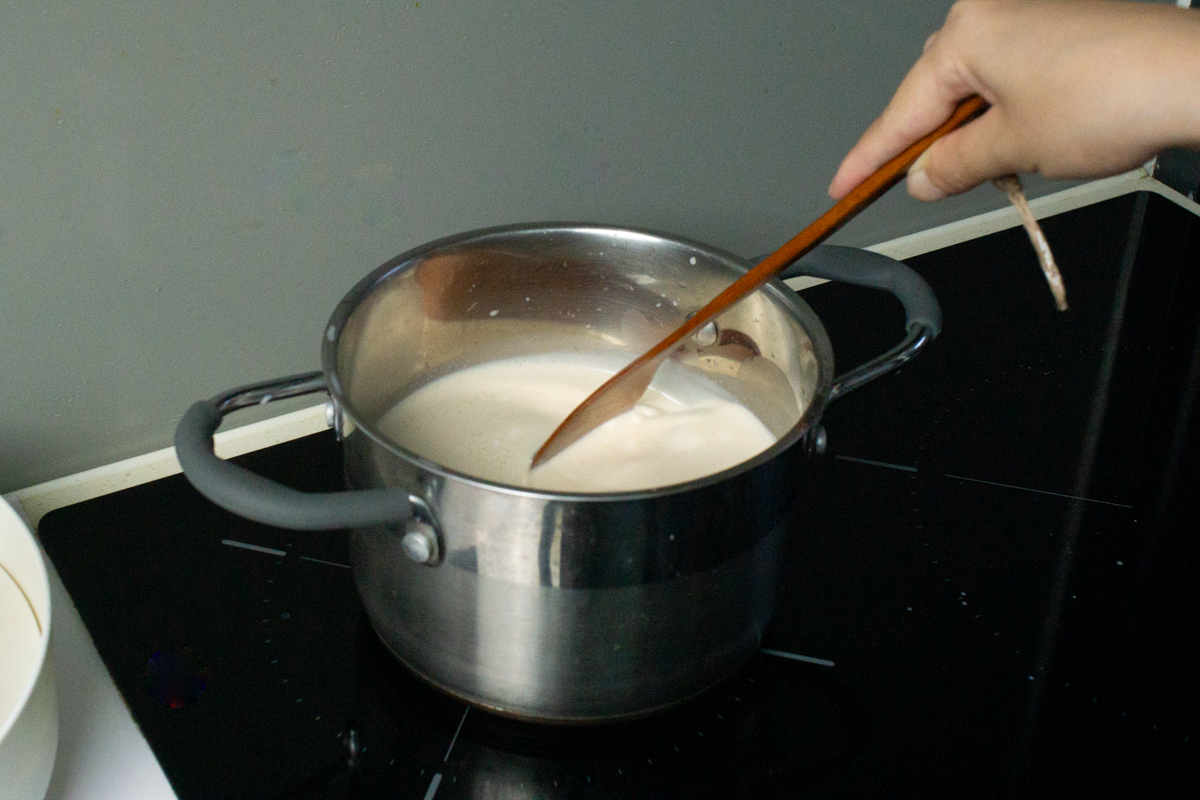 Making the custard