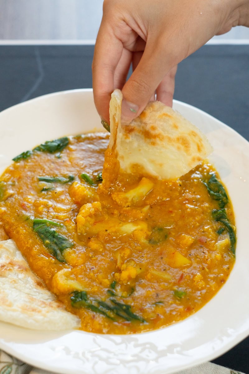 Sweet Potato, Cauliflower and Lentil Curry